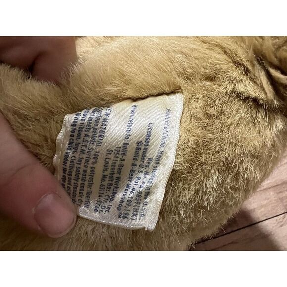 Early Build a Bear Golden Tan Yellow Lab Puppy Plush Stuffed Dog Labrador Heavy - Picture 8 of 9